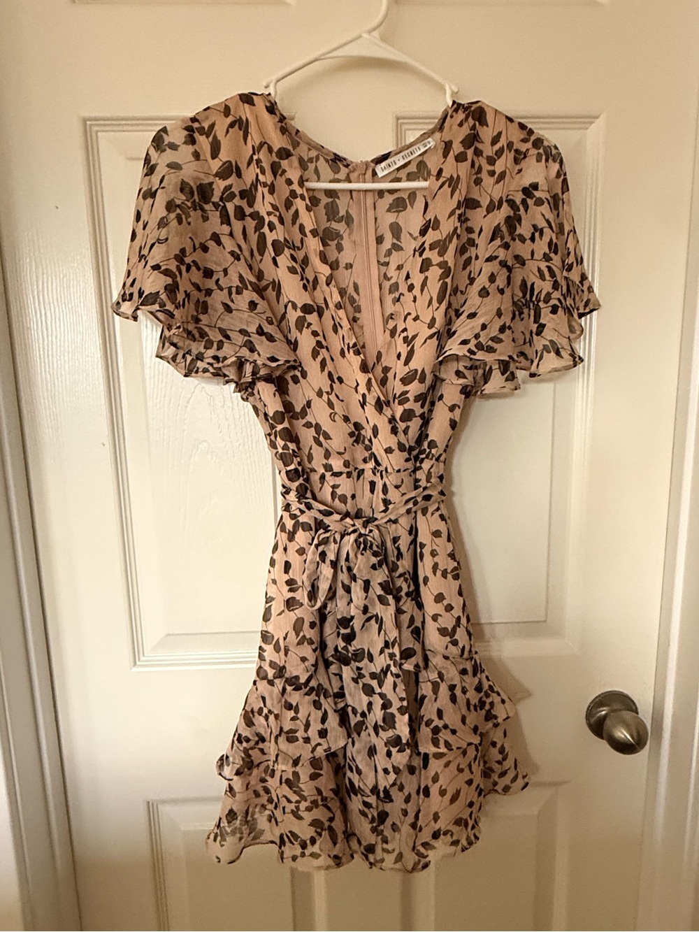 Cream and black dress